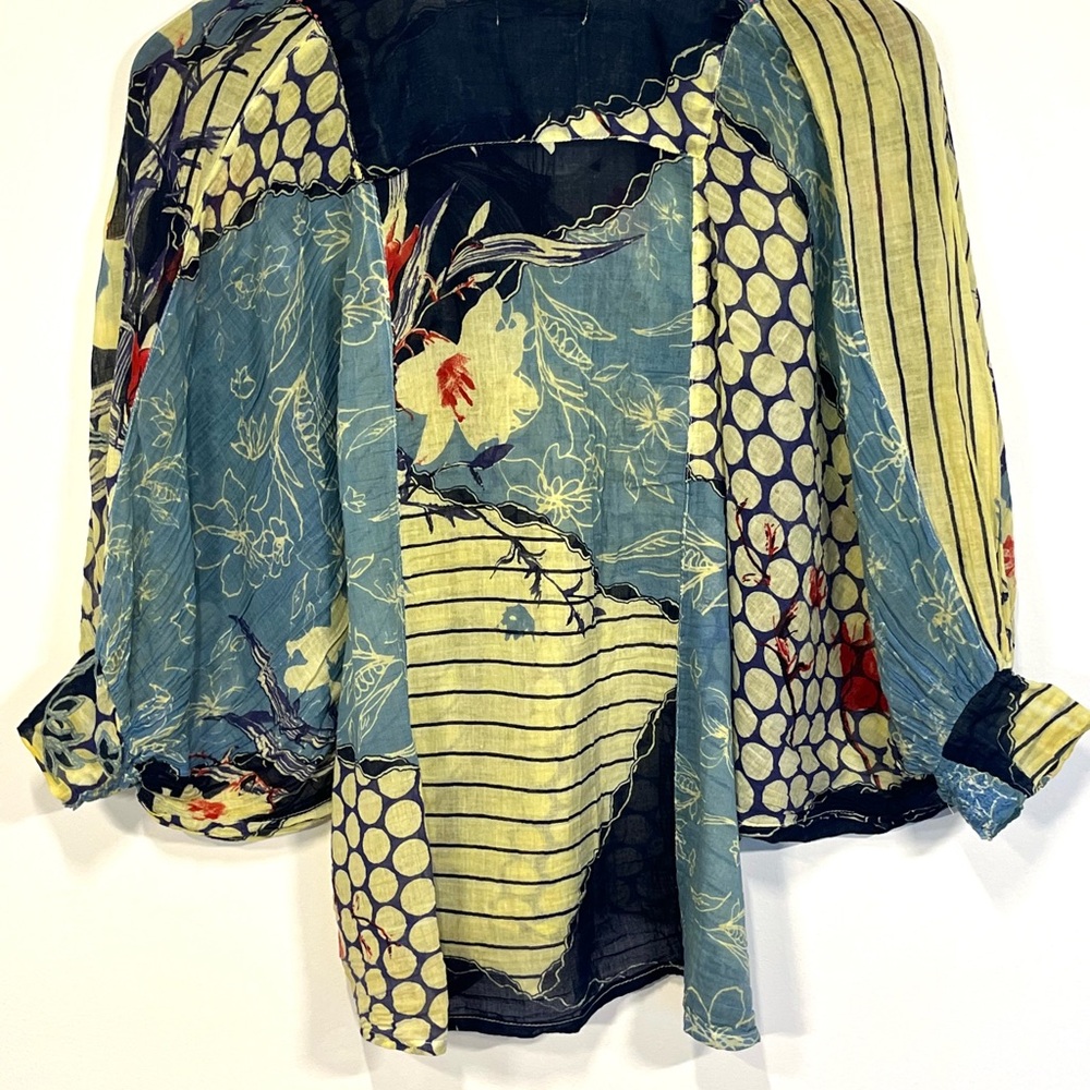 Floral Patchwork Blouse - Multicolor - image 4